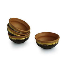 Load image into Gallery viewer, ExclusiveLane Hand-Painted &#39;Terra-Serves&#39; Cereal Serving Terracotta Snacks Bowls (Set of 4) - Home Decor Lo