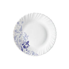 Load image into Gallery viewer, Larah by Borosil Blue Eve Silk Series Opalware Dinner Set, 35 Pieces, White