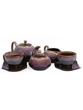 Load image into Gallery viewer, VarEesha Stoneware Tea Pot with Cups Morning Set, Brown - Home Decor Lo