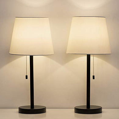 HAITRAL Plastic Table Lamp, Set of 2