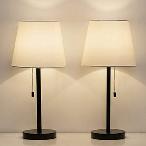 HAITRAL Plastic Table Lamp, Set of 2