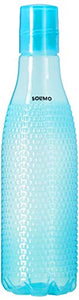 Amazon Brand - Solimo Plastic Fridge Bottle Set (3 pieces, 1L, Checkered pattern, Multicolour) - Home Decor Lo