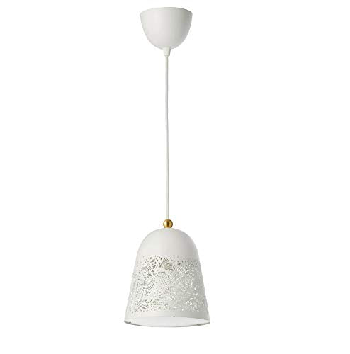 Ikea Aerglo SOLSKUR Pendant lamp White, Brass-Colour - Home Decor Lo