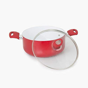 Home Centre Beattles Briston Casserole with Lid - Red - Home Decor Lo