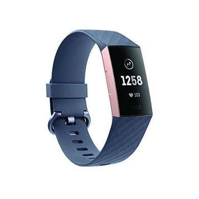 Fitbit Charge 3 Fitness Activity Tracker (Rose Gold and Blue Grey) with Offer on Accessory - Home Decor Lo