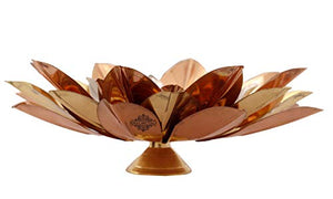 INDIAN ART VILLA Copper Diya (7.6 x 7.6 inch, Multicolour) - Home Decor Lo