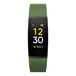 realme Band (Green) - Full Colour Screen with Touchkey, Real-time Heart Rate Monitor, in-Built USB Charging, IP68 Water Resistant - Home Decor Lo