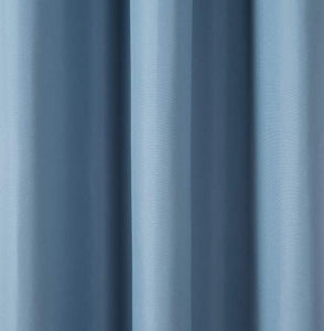 AmazonBasics Room - Darkening Blackout Curtain Set with Grommets - 245 GSM - 42" x 63", Smoke Blue - Home Decor Lo