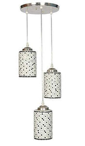 Royal Fancy Light Glass Pendent Celling Lamp (White) - Home Decor Lo