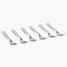 Load image into Gallery viewer, Home Centre Glister Dune Dinner Fork- Set of 6 Pcs - Silver - Home Decor Lo