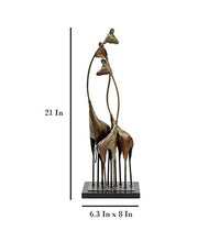 Load image into Gallery viewer, Vedas Exports Multicolour Metal &amp; MDF Giraffe Set Figurine Showpiece Home Decor (Size 6.3 x 21 inches) - Home Decor Lo