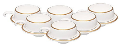 Clay Craft 310 Cup and Saucer Set, 12-Pieces, Multicolour - Home Decor Lo