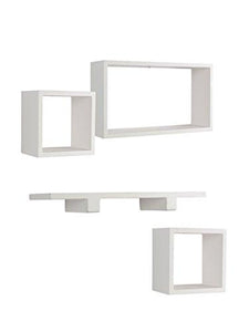 Artesia Wall Shelf with 4 Shelves (White) - Home Decor Lo