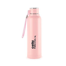Load image into Gallery viewer, Cello Puro Steel-X Benz Inner Steel Outer Plastic with PU Insulation Water Bottle, 900 ml (Pink) - Home Decor Lo