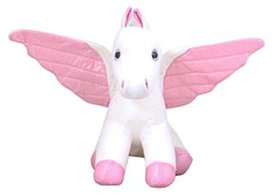 Tickles Beautiful Angel White Horse with Purple Wings Soft Plush Toy for Kids 25 cm - Home Decor Lo