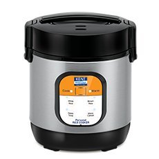 KENT Personal Rice Cooker 0.9-Litres 180-Watt (Black and Silver) - Home Decor Lo