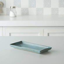 Load image into Gallery viewer, Ellementry Rectangular Ceramic Platter, 10&quot; X 4.25&quot; X 1&quot;, Blue - Home Decor Lo
