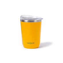 Load image into Gallery viewer, VAHDAM Ardour Steel Tumbler 350 ml - Yellow Coffee Mug with Lid | FDA Approved 18/8 Stainless Steel | ECO-Friendly and Reusable Flask for Tea Coffee - Home Decor Lo