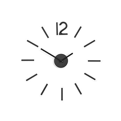 Umbra Aluminum Blink Clock (32.38 cm x 5.08 cm x 26.66 cm, Black) - Home Decor Lo