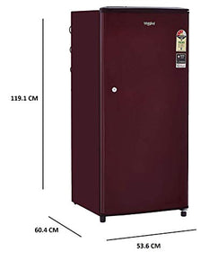 Whirlpool 190 L 3 Star Direct-Cool Single Door Refrigerator (WDE 205 CLS 3S, Wine) - Home Decor Lo