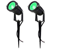 Load image into Gallery viewer, DMT DMAK Multi Traders Waterproof Spike LED Garden Light for Outdoor Purposes (Green, 3 Watt) -Pack of 2 - Home Decor Lo