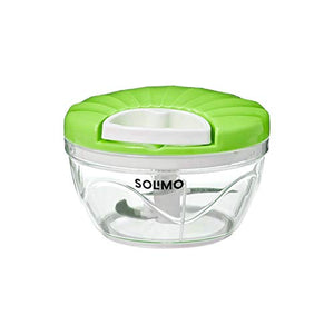 Amazon Brand - Solimo 500 ml Large Vegetable Chopper with 3 Blades, Green - Home Decor Lo