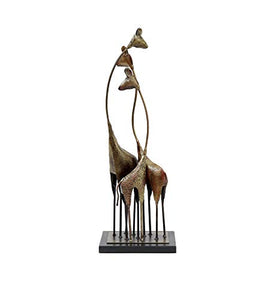 Vedas Exports Multicolour Metal & MDF Giraffe Set Figurine Showpiece Home Decor (Size 6.3 x 21 inches) - Home Decor Lo