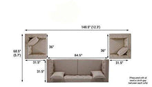 Load image into Gallery viewer, Lotus Enterprise 3-1-1 Seater King Size Synthetic Fabric Sofa Set (Grey) - Home Decor Lo