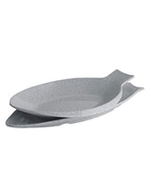 Load image into Gallery viewer, Servewell Grey Fish Shaped Melamine Serving Platters Combo Set - Home Decor Lo