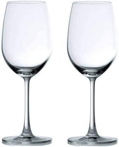 Ash & Roh Wine Glass - Ideal for White or Red Wine Party Glass, Whisky Glass, Clear Glass, 400 ml, Set of 2 - Home Decor Lo