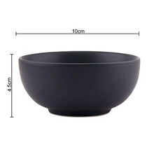 Load image into Gallery viewer, Dining Serving Katori Bowl Ceramic/Stoneware Handmade Black Matte Style in Black Color by VolCraft-Set of 6 - Home Decor Lo