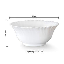 Load image into Gallery viewer, Larah by BOROSIL - HTTCECOM6VB01LOGFL 4.5 inch Veg Bowl - Set of 6 - White - Home Decor Lo