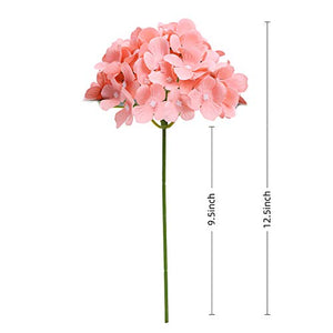 LUSHIDI 10PCS Silk Hydrangea Heads with Stems Artificial Flowers for Wedding Party Home Decor ( Hot Pink) - Home Decor Lo