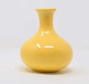 The Himalayan Goods Company Ceramic Flower Vase (Yellow_5.75 Inch) - Home Decor Lo