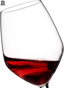 Ash & Roh® Red Wine, Cut Wine Glasses - Pack of 2,350 ml - Home Decor Lo