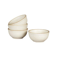 Load image into Gallery viewer, Miah Decor Ceramic MD-77-A Handcrafted Matte Finish Snacks Bowl, Standard, Cream, 4 Piece - Home Decor Lo