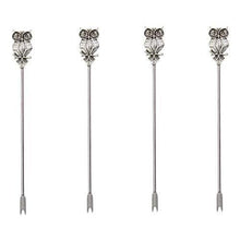 Load image into Gallery viewer, Chumbak Ornate Owl Platter with Skewers - Home Decor Lo