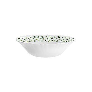 Larah by Borosil Sage Silk Series Opalware Dinner Set, 19 Pieces, White - Home Decor Lo