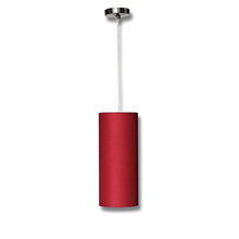 Load image into Gallery viewer, Craftter Plain Red Color Fabric Long Cylendrical Hanging Lamp. - Home Decor Lo