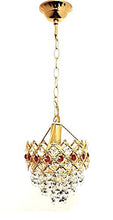 Load image into Gallery viewer, BrightLyts Crystal Chandelier/Jhoomar Ceiling Hanging Pendant for Dining Hall, Restaurant, Home Decor (Multicolour) - Home Decor Lo