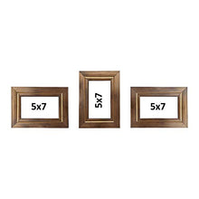 Load image into Gallery viewer, Amazon Brand - Solimo Collage Photo Frames, Set of 3, Tabletop (3 pcs - 5x7 inch), Golden - Home Decor Lo
