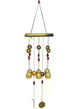 Load image into Gallery viewer, Discount4product Feng Shui Metal and Wooden Wind Chime Pipes Hanging for Positive Energy - Home Decor Lo