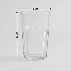 Home Centre Medleys Stackable Water Glasses- Set of 6 - Transparent - Home Decor Lo