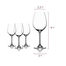 Load image into Gallery viewer, TBGHz Modvera Stemmed Wine Glass 16 Ounce | Lead Free Crystal Clear Classic Design | Perfect for Red Wines &amp; White Wines at Your Next Elegant Dinner Party or Event | Elongated Bowl Design | Set of 6 - Home Decor Lo