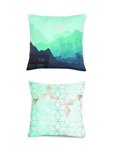 Alina Decor polyester Square Cushion Cover, 16X 16-inch, Multicolour - Home Decor Lo