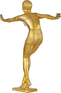 Exotic India Two Young Ladies Practising Yoga - Brass Statue - Home Decor Lo