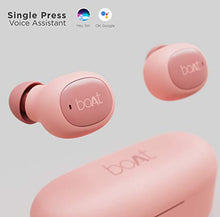 Load image into Gallery viewer, boAt Airdopes 121v2 TWS Earbuds with Bluetooth V5.0, Immersive Audio, Up to 14H Total Playback, Instant Voice Assistant, Easy Access Controls with Mic and Dual Tone Ergonomic Design(Cherry Blossom) - Home Decor Lo