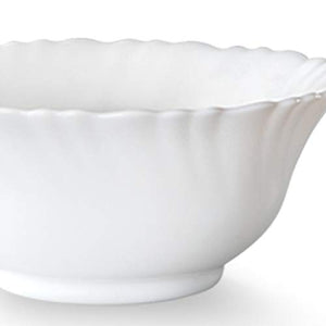 Larah by BOROSIL - HTTCECOM6VB01LOGFL 4.5 inch Veg Bowl - Set of 6 - White - Home Decor Lo