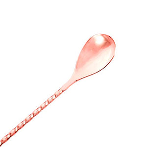 Homestia 12 inches Mixing Spoon Stainless Steel Cocktail Bar Spoon Set of 2(Rose) - Home Decor Lo
