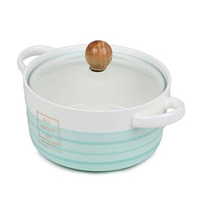 CupShup Evergreen Ceramic Casserole, Set of 1, 850 ml, Blue - Home Decor Lo
